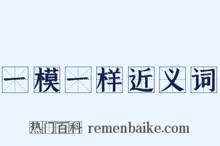 一模一样近义词是什么意思的图片